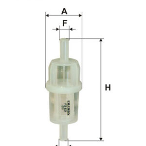 FILTER GORIVA PVC 8mm 104mm x 36mm PVC