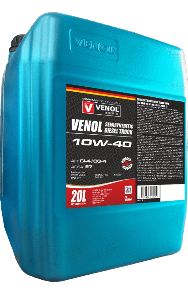 VENOL SEMISYNTHETIC DIESEL TRUCK XHPD CI 4 CG 4 10W40 20L
