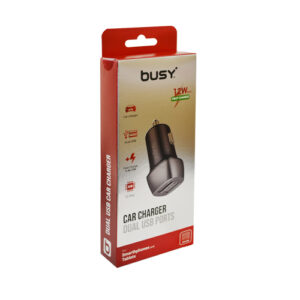 Auto punjač Busy 50713 – Dual USB 2.4A, 28W, karbonski dizajn