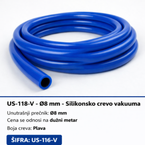 Silikonsko crevo vakuuma Ø8 mm