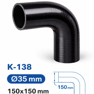 Crevo pod 90° Ø35 mm - 150x150mm