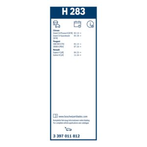 METLICA BRISACA ZADNJA H283 BOSCH