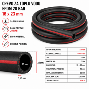 Crevo za toplu vodu 16mm