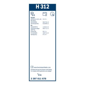 Bosch H312 – zadnja metlica brisača