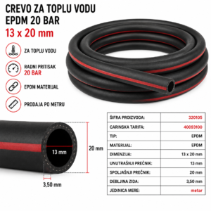 Crevo za toplu vodu 13mm