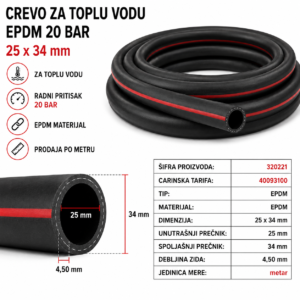 Crevo za toplu vodu 25mm