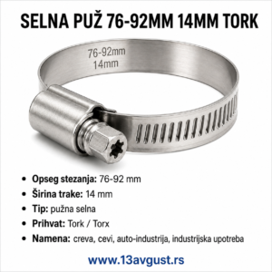 SELNA PUŽ 76-92MM 14MM TORK